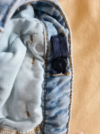 Pantalón vaquero rayas ancho