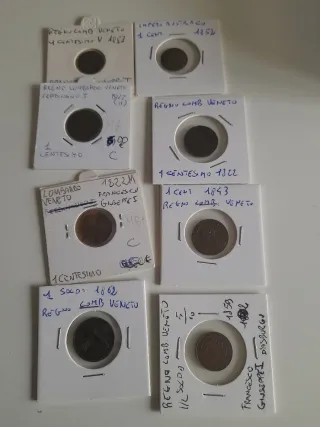 Lotto 8 monete Regno Lombardo Veneto