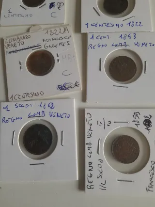Lotto 8 monete Regno Lombardo Veneto
