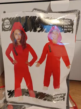 Disfraz La Casa de Papel Niño Talla 10-12.