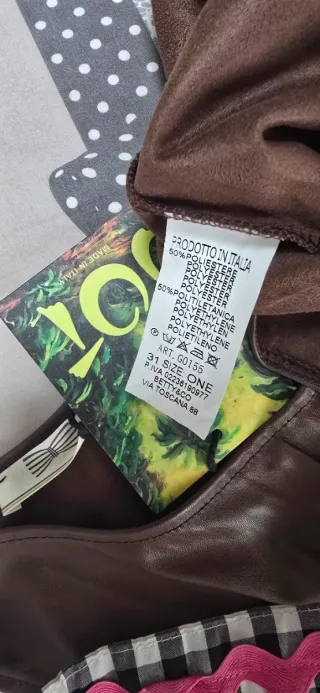 Conjunto vestido polipiel marrón Jot y sobrecamisa