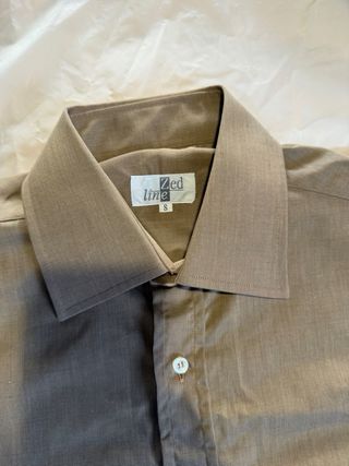Camicia uomo cotone beige taglia S