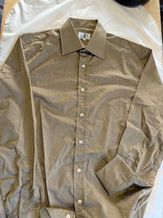 Camicia uomo cotone beige taglia S