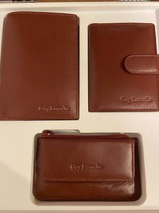 Conjunto Cartera Billetera Guy Laroche Marrón