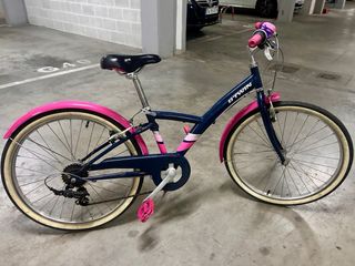 Bicicleta niña 24 azul y rosa