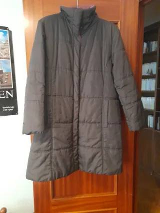 Parka mujer marrón oscuro talla 50