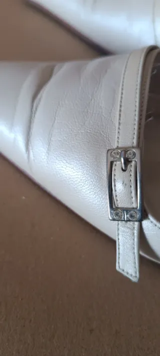 Zapatos de tacón El Corte Inglés beige/blanco