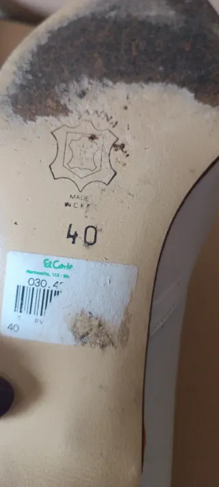 Zapatos de tacón El Corte Inglés beige/blanco