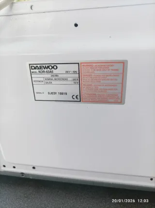 Microondas Daewoo Blanco