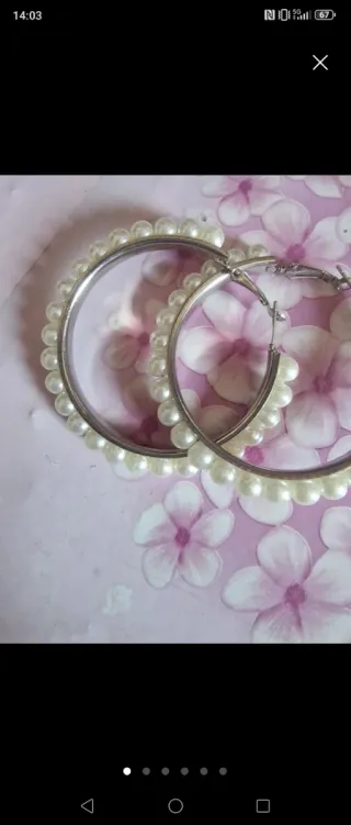 Orecchini donna cerchio perle