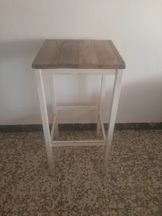 Taburete alto madera y metal