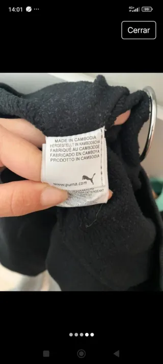 Sudadera Puma Negra con Diseño