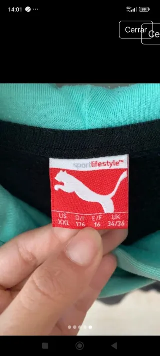 Sudadera Puma Negra con Diseño