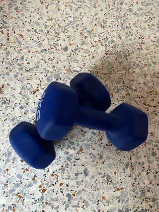 2 Mancuernas azules 5kg