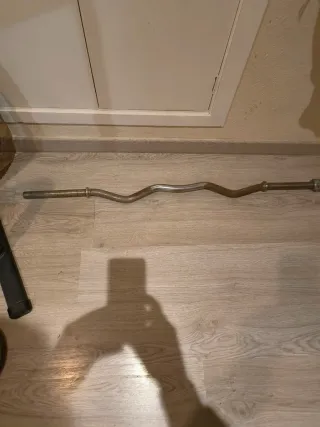 1Barra Z y 2Mancuernas Cromadas Acero,sin envios!