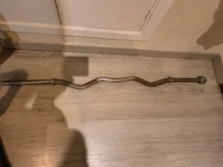 1Barra Z y 2Mancuernas Cromadas Acero,sin envios!