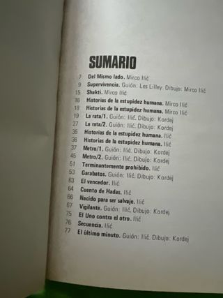 Comic del mismo lado Ilic/Kordej grandes autores E