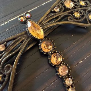 Spilla grande libellula vintage anni '70