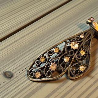 Spilla grande libellula vintage anni '70