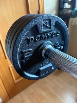 Pack Musculación: Banco Plegable, Barra, Pesas