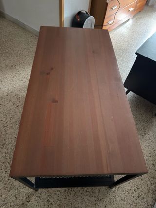 Mesa de centro industrial madera y metal