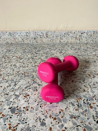2 Mancuernas Proiron 1kg Rosas