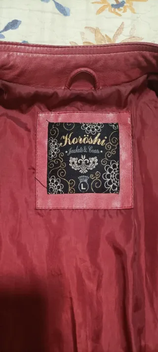 Chaqueta Koroshi cuero sintético strawberry