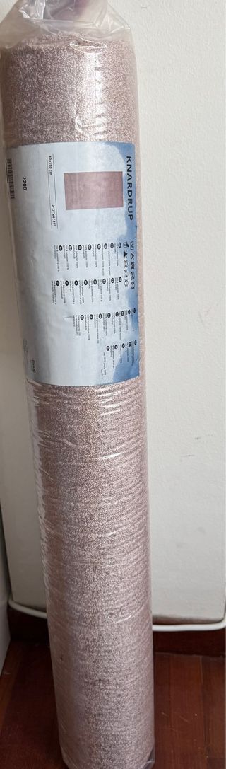 Alfombra rosado suave nueva, 80x150