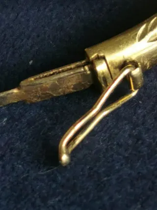 Pulsera 18k Oro 1ª Ley Grabada Media Caña años 50