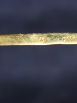 Pulsera 18k Oro 1ª Ley Grabada Media Caña años 50