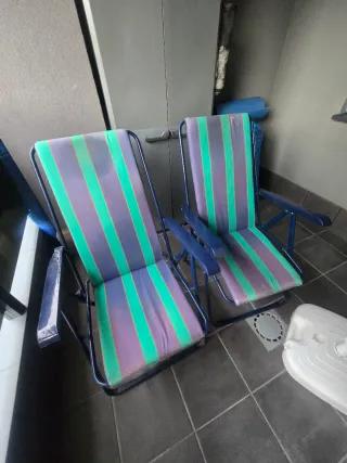 2 Sillones Plegables Camping Varias Posiciones