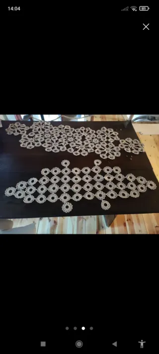 2 Caminos de Mesa Ganchillo Hechos a Mano