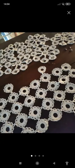 2 Caminos de Mesa Ganchillo Hechos a Mano