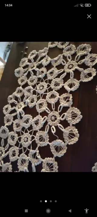 2 Caminos de Mesa Ganchillo Hechos a Mano