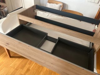 Mueble baño suspendido 1 cajón madera sin lavabo