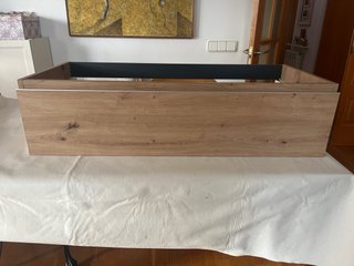 Mueble baño suspendido 1 cajón madera sin lavabo