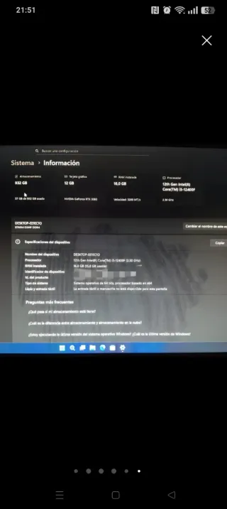 PC Gaming i5 12400F RTX 3060 12GB 16GB RAM W11Pro