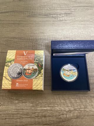 Moneda 10 Euros Plata Vuelta al Mundo 2022