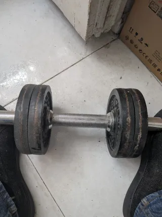 Mancuerna ajustable con discos – gimnasio en casa