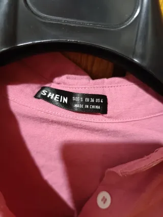 Camisa rosa manga larga