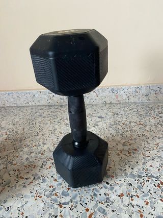 Mancuerna 10 kg (22 lb) Hexagonal Negra