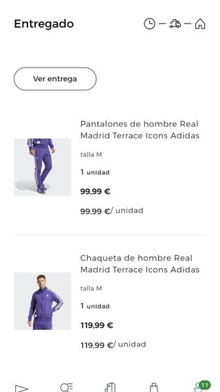 Chándal Real Madrid Adidas Morado