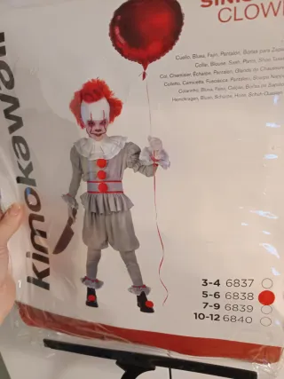 Disfraz Payaso IT Niño.