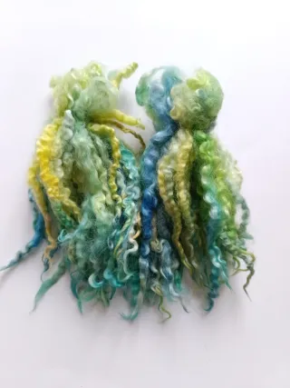 Riccioli lana per bambole, filatura, feltro