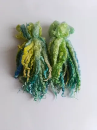 Riccioli lana per bambole, filatura, feltro
