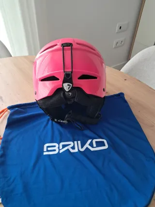 Casco de esquí rosa Briko para niña