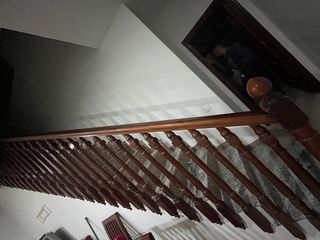 Baranda de madera para escalera