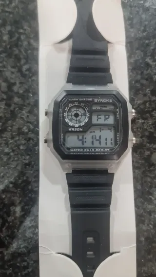 Reloj SYNOKE Digital Multifunción Negro/Gris