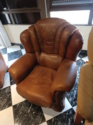 Sofás de piel marrón