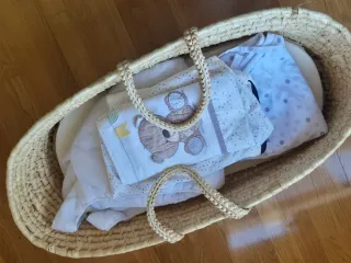 Cuco/Moisés Bebé reborn, New born, recién nacido